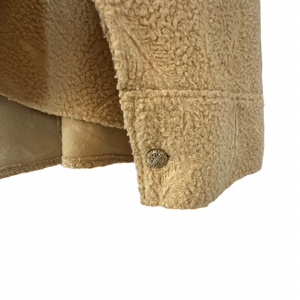 Zara Sherpa Oversized Poncho/Cape with Feather Detail - Tan (XL) ✨🧥 - Picture 8 of 9